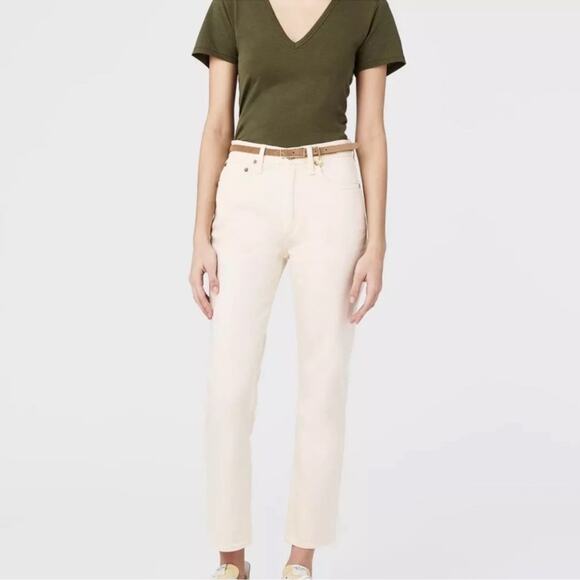 rag & bone Denim - NWT rag & bone Wren High Rise Slim Straight Jeans in Ecru sz 29 Rigid Denim $255